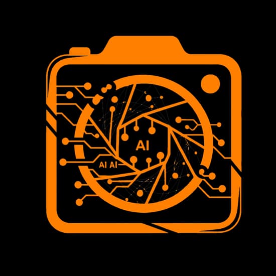 An icon of a camera with code nodes across the screen to represent the AI Image Generation Category.