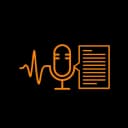 An icon of a microphone with a sound wave being converted to written text to represent the AI Meeting Assistants category.