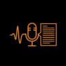 An icon of a microphone with a sound wave being converted to written text to represent the AI Meeting Assistants category.